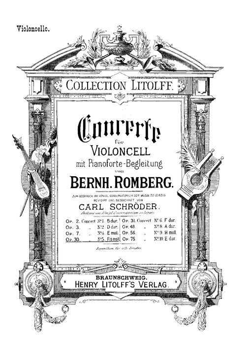 Romberg Cello Concerto No 5 Op 30 (cello & Piano)
