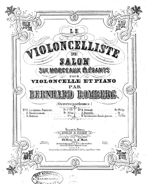 Romberg Bagatella With Cello Part