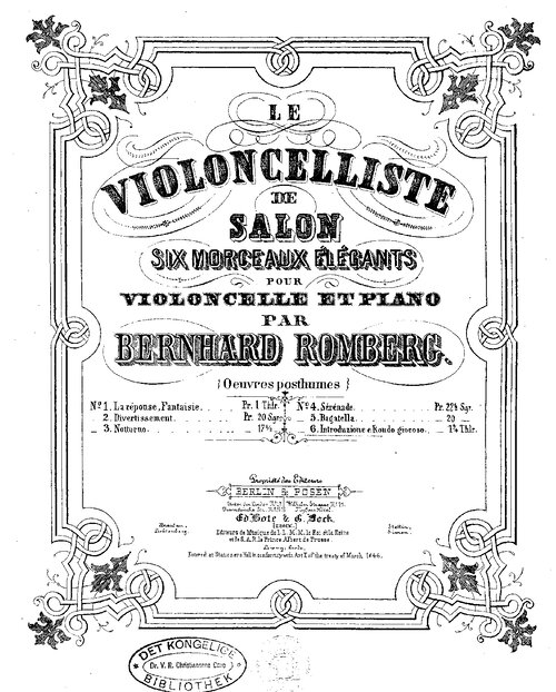 Romberg Introduzione E Rondo Giocoso Cello & Piano