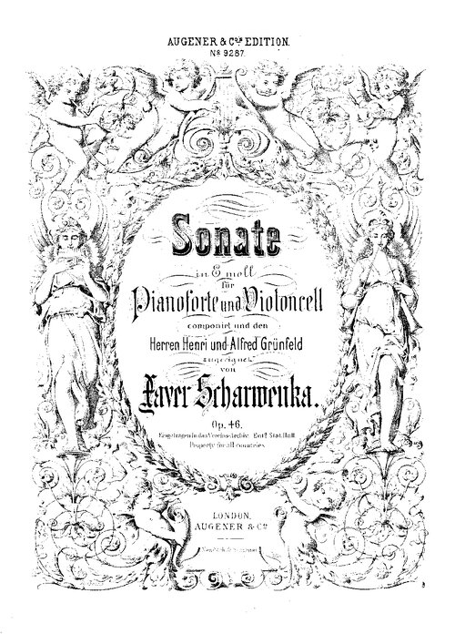 Scharwenka Op 46 Sonata For Cello And Piano