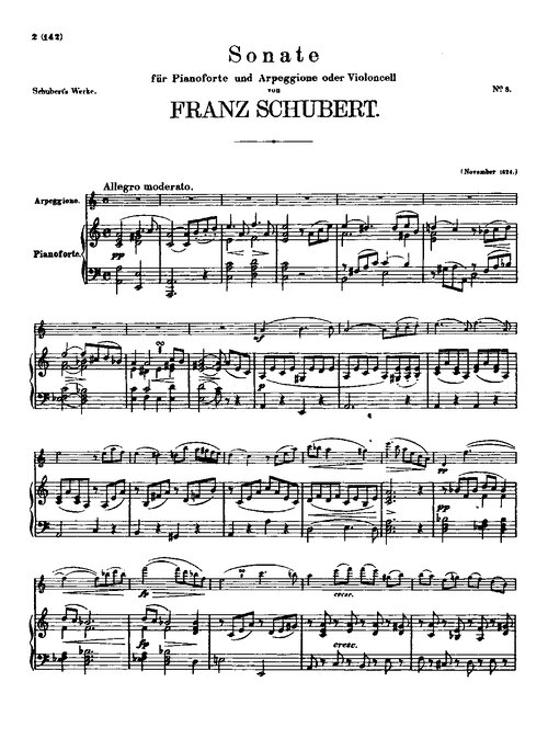 Schubertd821 Arpeggione Sonata