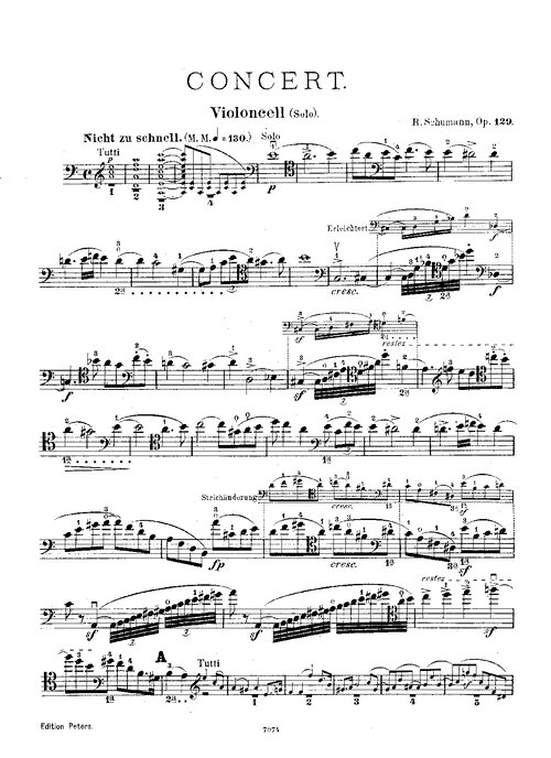 Schumann Cello Concerto Op 129 Cellosolo