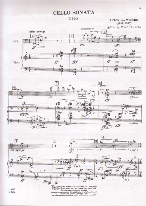 Webern Cello Sonata