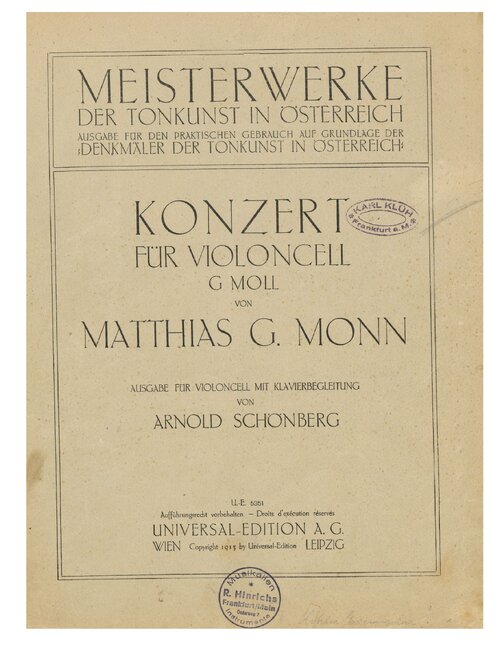 Monn Cello Concerto Piano