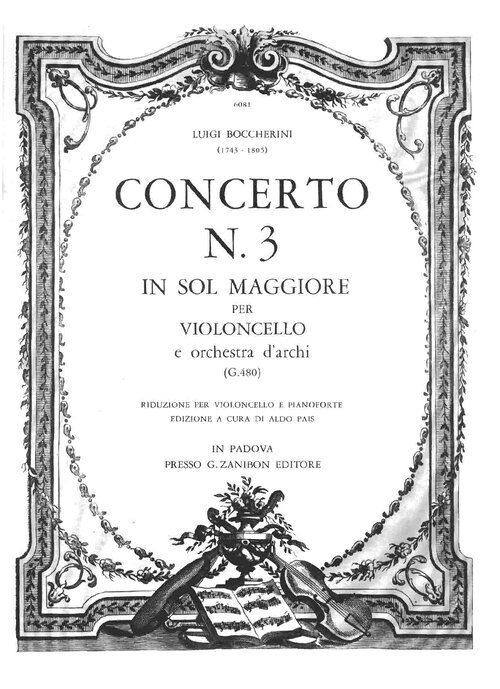 Boccherini Cello Concerto In G G480 Piano