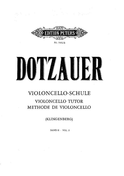 Dotzauer Violoncello Method Vol 02