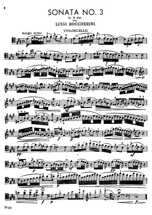 Boccherini Cello Sonata Amajor Schroeder Cello Part