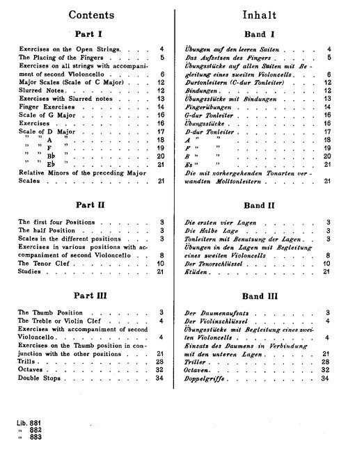 Schroeder Violoncello Method Volume 1
