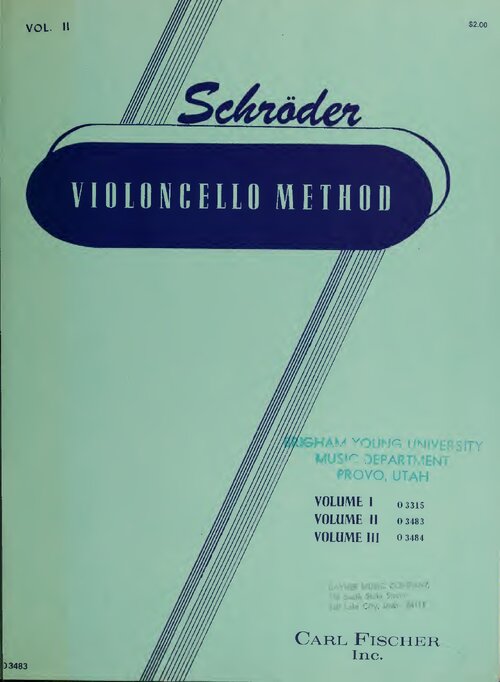 Schroeder Violoncello Method Vol 2