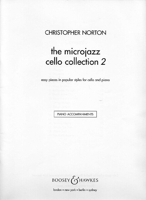 Christopher Norton The Microjazz Cello Collection Vol 2 Piano Part