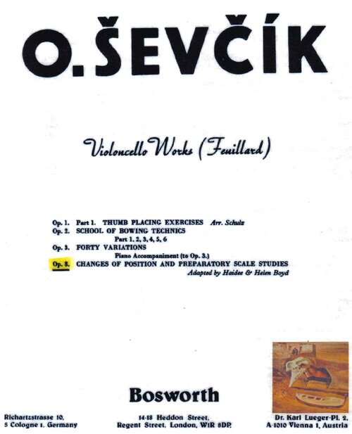 O Sevcik Violoncello Technique Works (feuillard) Low