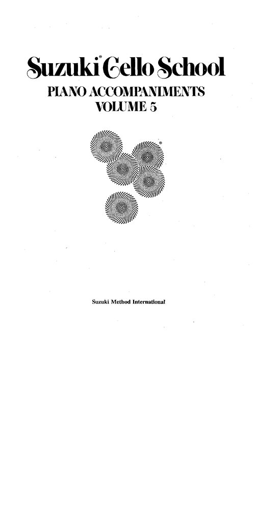 Cello School Volume 5 Piano Accompaniments