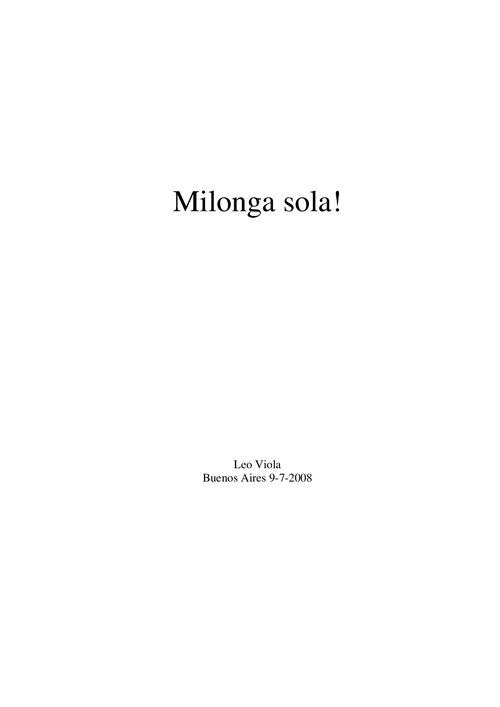 Leo Viola Milonga Para Cello Solo