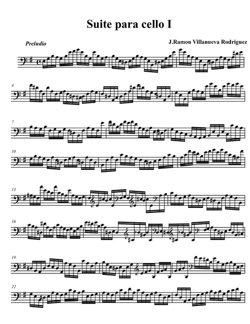 Suite Nº1 Para Cello En Mi Menor
