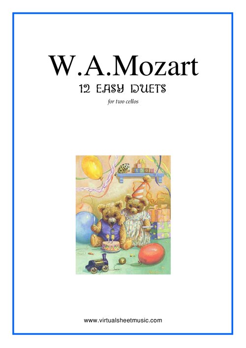 12 Easy Duets Cello Mozart