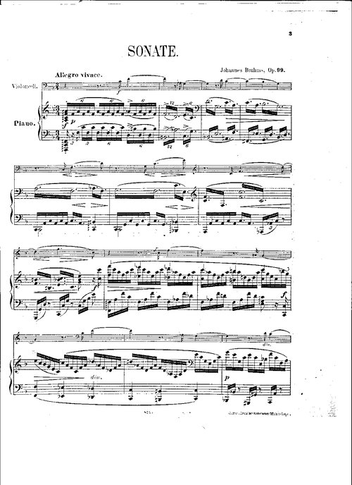 Brahms Cello Sonata No2 Op 99 Piano