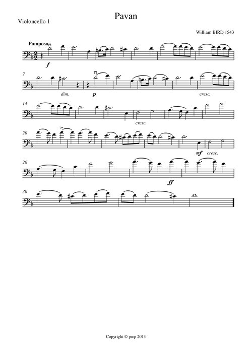 Pavan Violoncello 1