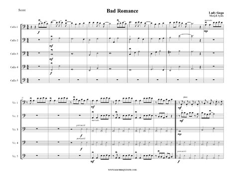 Bad Romance 5 Cellos