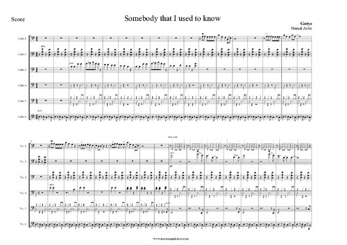Somebody I Used To Know 6 8 Cellos