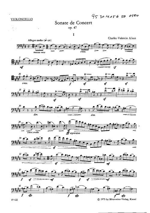 Alkan Cellosonate Cello