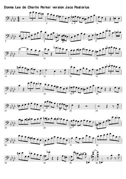 Donna Lee - Versión Jaco Pastorius