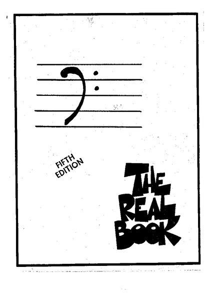 The Real Book Fifth Edition F Bass Clef