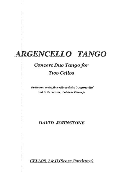 Argencello Tango Dos Cellos (Score)