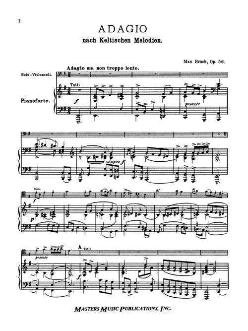 Bruch Max Adagio On Celtic Themes Op 56(piano & Cello)