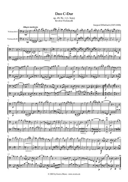 Duetto Violoncello Offenbach Op 49