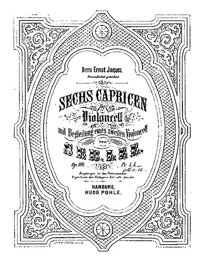 Sebastian Lee 6 Caprices Op109 For 2 Cellos Cello1