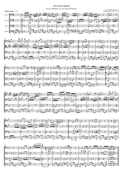 Por Una Cabeza 4 Cellos