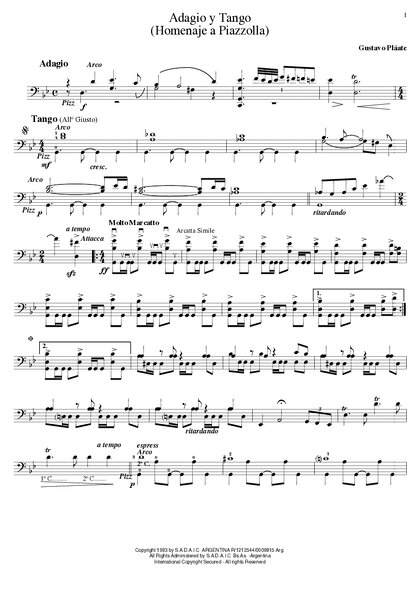 Gustavo Plaate Adagio Y Tango