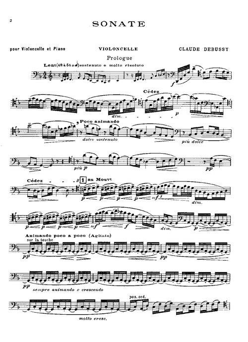 Debussy Cello Sonata