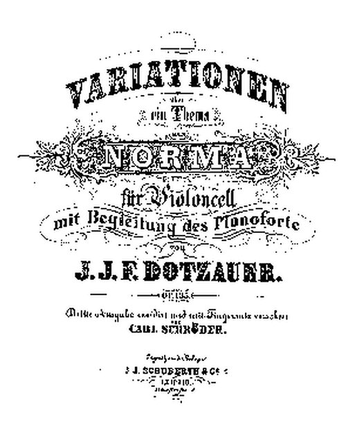 Dotzauer Variations On A Theme From Norma Op135 Piano