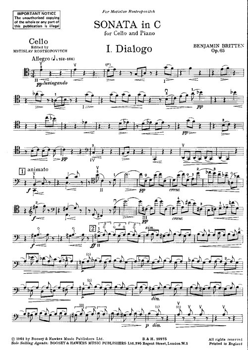 Britten Cello Sonate Vc