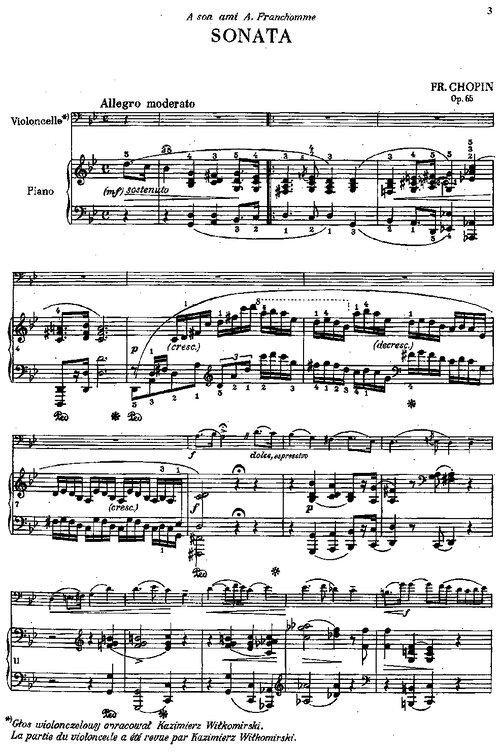 Chopin Sonata For Cello & Piano