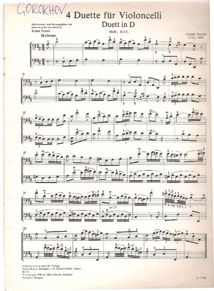 Haydn Cello Duet