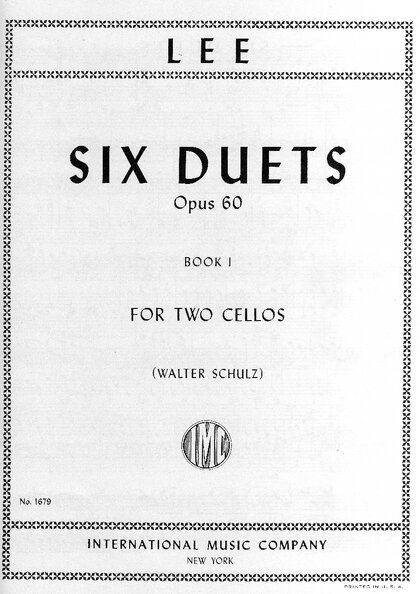 Lee Six Duets Opus 60 1
