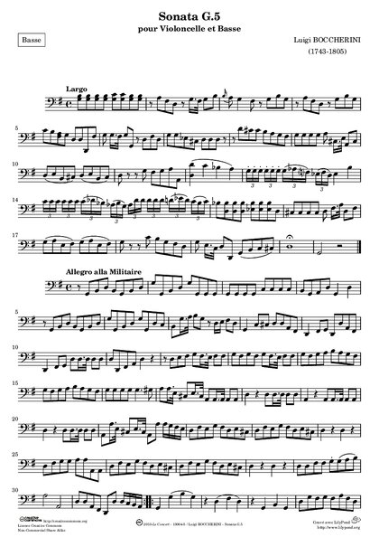 Sonata en G mayor Basso