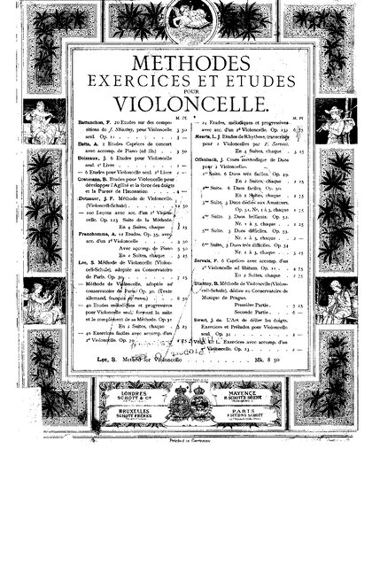 Cossmann Etudes For Cello