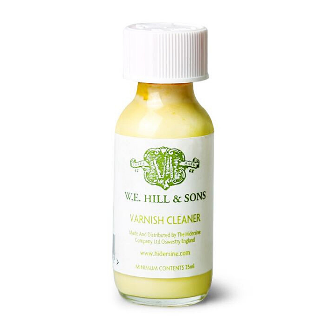 Frasco de W. E. Hill & Sons Varnish Cleaner, limpiador de barniz para instrumentos de cuerda